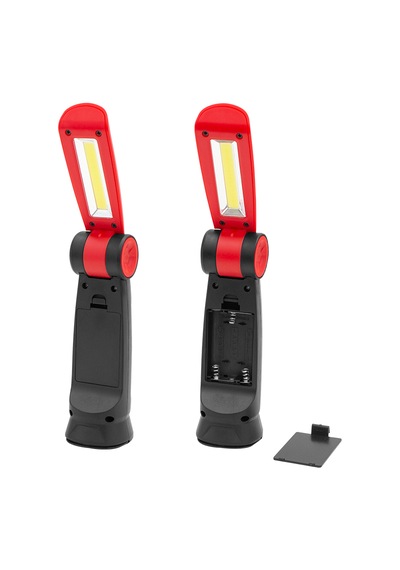 Ayarlanabilir Mıknatıslı Led+cob Işık Çok Fonksiyonlu Pilli 3 Aaa El Feneri