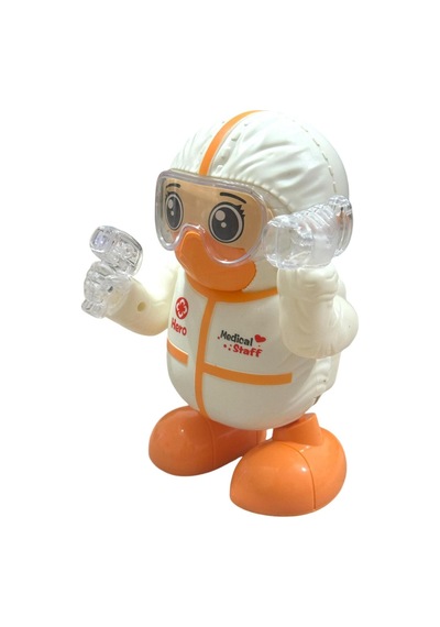 Robot Pilli Işıklı Sesli Müzikli Medical Dancing Robot 18 Cm Robot