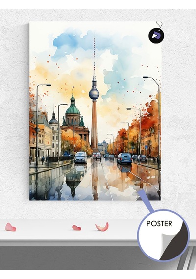 Almanya Berlin Poster - Afiş - Dekoratif Duvar Posteri