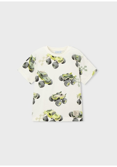 Mayoral Erkek Çocuk Baskılı Tshirt Krem Krem