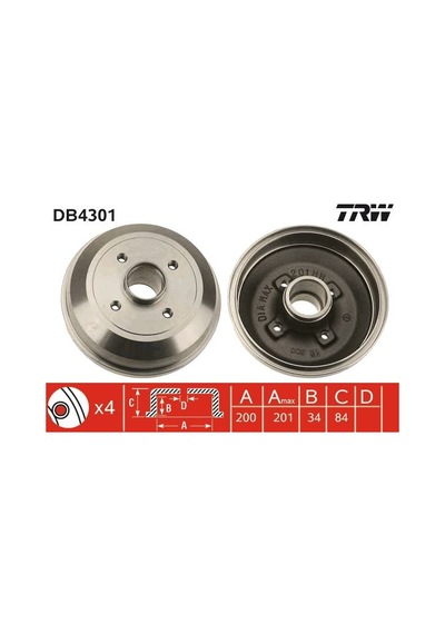 Arka Fren Kampana Corsa C 01 11 Abs Siz 9196287-418000-9004416-24401369