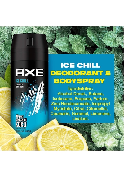 Axe Ice Chill Iced Mint&Lemon Scent Erkek Sprey Deodorant 150 ML