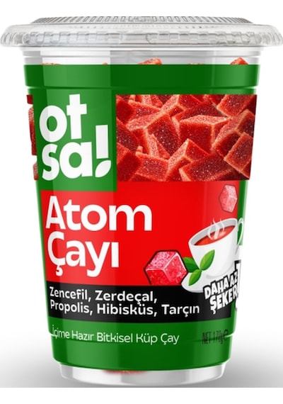 Otsa Atom Bitkisel Küp Çay Bardak 170 G.