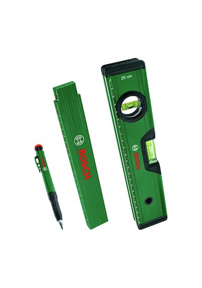 Bosch Su Terazisi - Katlanır Metre - Kalemli İşaretleme Seti - 1600A02W7S
