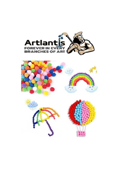 Ponpon 10 Mm 20 Mm 30 Mm 85 Li Set 1 Paket Karışık Renk Pon Pon 1 Cm 2 Cm 3 Cm Pompom Elişi Etkinliği Anasınıfı