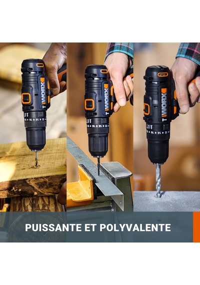 Worx Wx370.9 20volt Profesyonel Şarjlı Darbeli Matkap Akü Dahil Değildir