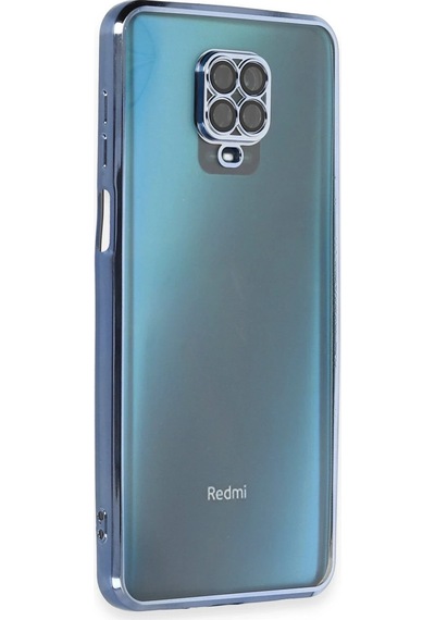 Mey İthalat Redmi Note 9 Pro Kılıf Lensli Silikon - Açık Mavi
