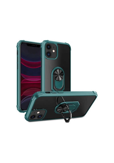 Apple Uyumlu iPhone 11 Kilif Standli Yüzüklü Mola Silikon Kapak 448699291