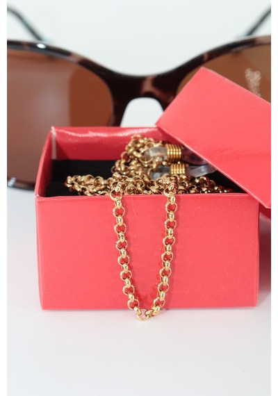 Ruhunun İfadesi Çelik Gold Renk Unisex Gözlük Zinciri Modern Şık Tasarım Gözlük İpi Askısı Aksesuar
