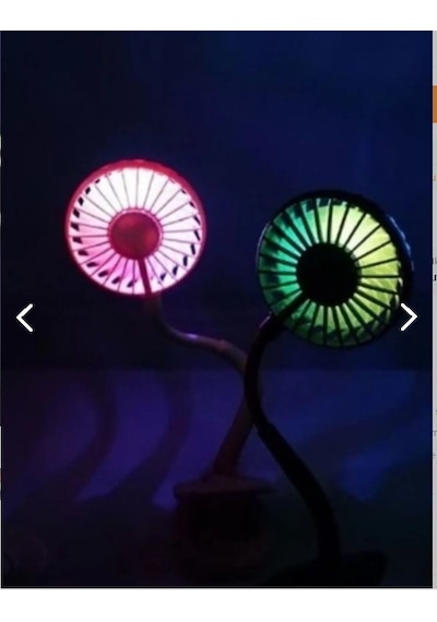 Portatif Işıklı Mini Klipsli Fan 60c65