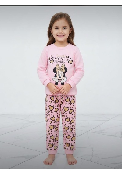 Zelhanbrand Kız Çocuk Mini Mause Desenli Eşofman Takımı Açık Pembe