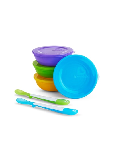 Munchkin Love A Bowls Kaşık & Tabak Seti 4+ Ay Çok Renkli 4'lü Çok Renkli