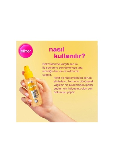 Elidor Elektriklenme Karşıtı Serum 80ml İpek Terap