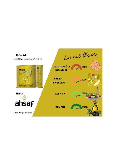Ahsaf Riviera Zeytinyağı 3 x 500 ML