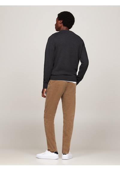 Tommy Hilfiger Pıma Org Ctn Cashmere Crew Neck Erkek Gri Kazak - Mw0mw28046 Gri