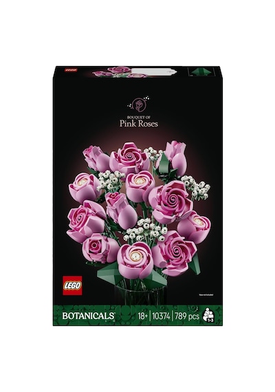 Lego Botanicals Pembe Gül Buketi 10374 - Yetişkinler İçin Tomurcuk Ve Açmış Olarak 12 Pembe Gül İle 4 Bahar Yıld Diğer