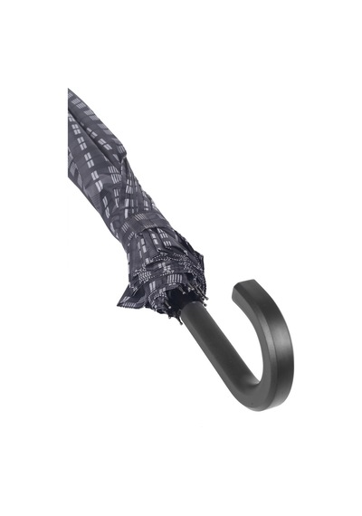 Marlux Rst Gri Kare Ekose Fiber 16 Telli Erkek Baston Şemsiye M21marrst02r002 - Siyah Gri Siyah - Gri