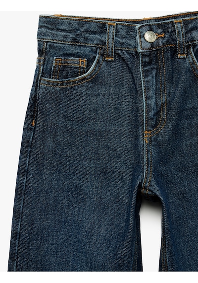 Koton Pamuklu Kanat İşleme Detaylı Geniş Paça Denim Pantolon Orta İndigo 6skg40079ad İndigo Koton Pamuklu Kanat İşleme Detaylı Geniş Paça Denim Pantolon Orta İndigo 6skg40079ad İndigo