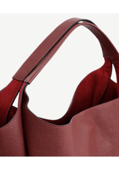Yargıcı Alcantara Astarlı Deri Omuz Çantası 25kkcn3079x 016 Bordo