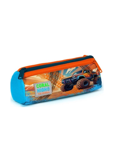 Coral High Goshopya Mavi Turuncu High Wheels Truck Desenli 3 Lü Okul Çanta Seti Goset0123778 Çok Renkli