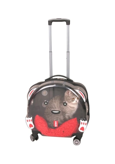 Lepus Wheel Bag Tekerlekli Kedi Ve Köpek Taşıma Çantası Siyah 42x44x23 Cm
