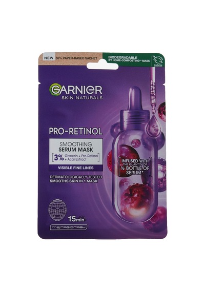 Garnıer Pro-retinol Kağıt Yüz Maskesi 29 G - Kırışıklık Karşıtı Bakım 3'li Ekonomik Paket - 3 A Tarı