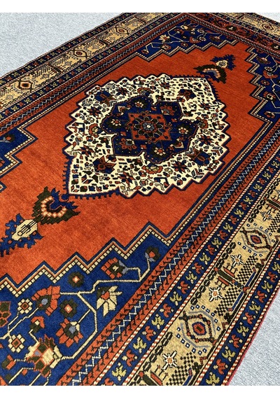 El Dokuma Taşpınar Halısı 175x315 Kavun İçi Kök Boya 6 M2 Halı Turuncu