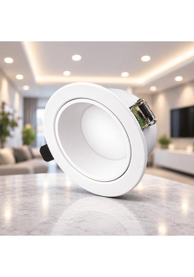 6'li Set 3 Renk Led Gömme Spot 8w Ct-5260 Beyaz Kasa 3200k 4000k 6400k Sıva Altı Yuvarlak Tavan Aydınlatma 110 Diğer