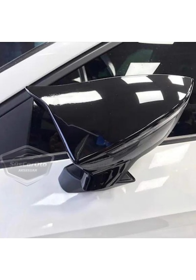 ŞüsCarOto Seat Leon MK3 MK3.5 2012-2020 Batman Yarasa Ayna Kapağı Piano Black ABS Plastik (00)