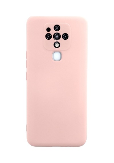 Tecno Camon 16 Uyumlu Kılıf Nano İçi Kadife Silikon - Pudra