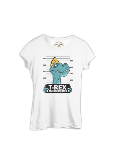 Wanted - Trex Beyaz Kadın Tshirt 001