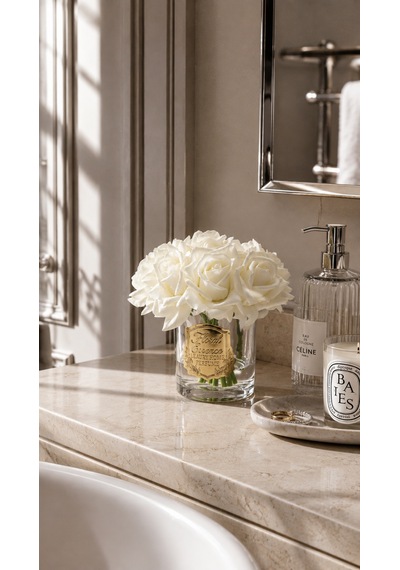 Scented Roses Ivory Bloom 9 Lu Beyaz Gül