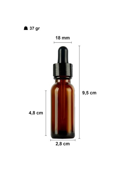 Lexroo 20 Ml Metal Kapaklı Damlalık Dropper Şişesi Serum 20 Cc Cam Şişe 6 Adet Çok Renkli