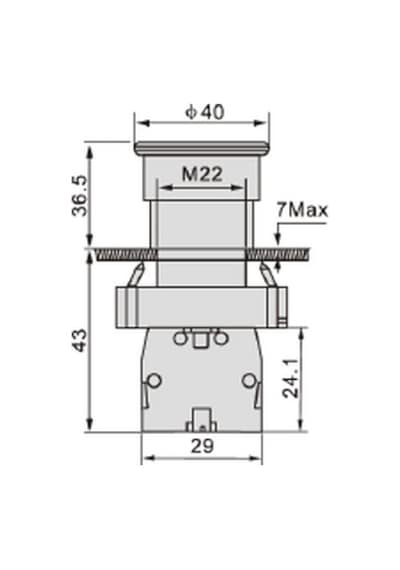 Lay5-es142 Kalıcı Anahtarlı Acil Stop Butonu Nc