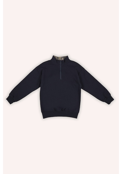Erkek Çocuk Çanta Detaylı Lacivert Sweatshirt 5652858 2421BK08016