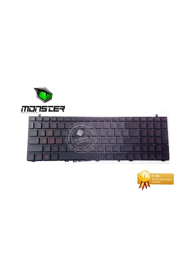 Monster Uyumlu Abra A5 V8.2.1 Notebook Klavyes (Siyah Tr) Kırmızı - 549458581