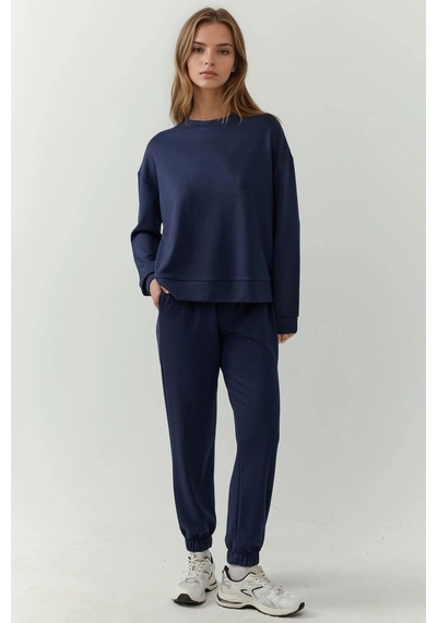Hiccup Esnek Bel Modal Touch Jogger Pantolon Lacivert