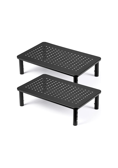 2 Paket Masaüstü Yükseltici, 3 Yüksekliği Ayarlanabilir Monitör Standı, 2 Monitör, Pc, Bilgisayar, Yazıcı, İma