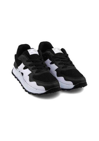 Tarzbu Mega Ortapedik Siyah Beyaz Renk Günlük Ayakkabı Sneakers Beyaz - Siyah