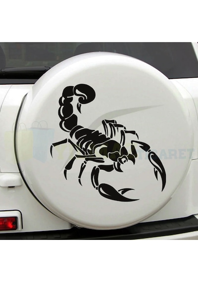 Skorpion Akrep Oto Sticker Yapıştırma Araba Araç Etiket 2 Adet