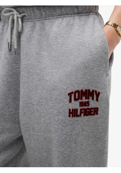Tommy Hilfiger Varsıty Flock Cuff Mr Swtpants Kadın Gri Eşofman Altı - Ww0ww51627