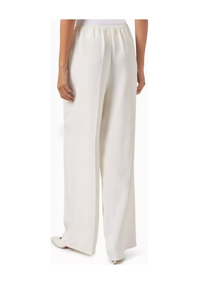 12storeez Relaxed Fit Mulberry Ipek Pantolon, Lastikli Bel İle Lüks Ve Konforlu Stil Krem