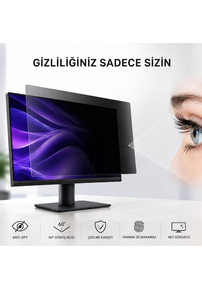 Dell Pro E2425hsm 23.8 İnç İle Uyumlu Hayalet Ekran Koruyucu, Yandan Görünmeyen Anti-spy