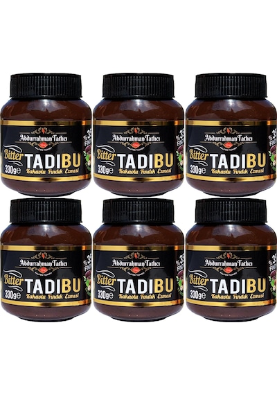 Abdurrahman Tatlıcı Tadıbu Bitter Kakaolu Fındık Ezmesi 6 x 330 G