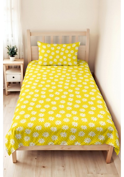 Sarı Papatya Çiçekli Genç Odası Tek Kişilik Pike Takımı - Minimal 160x220 Cm Kapitone Yatak Örtüsü Kumlu Kahve Yumuşaklığı Sarı Papatya Çiçekli Genç Odası Tek Kişilik Pike Takımı - Minimal 160x220 Cm Kapitone Yatak Örtüsü Kumlu Kahve Yumuşaklığı