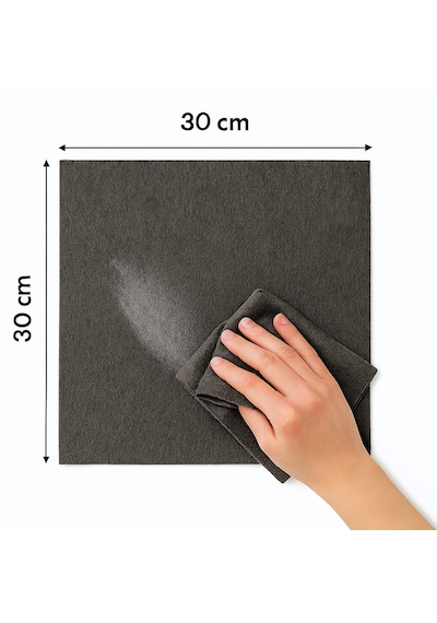 Nobera Premium Koyu Gri Keçe Sihirli Temizlik Bezi 30x30 Cm Gri