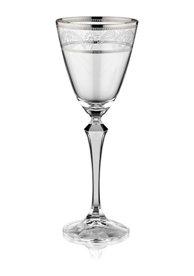 Silver Paisley 6'lı Kırmızı Şarap Kadehi