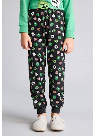 Defacto %100 Pamuklu Mınecraft 2'li Pijama Takımı Erkek Çocuk G9975A826SP