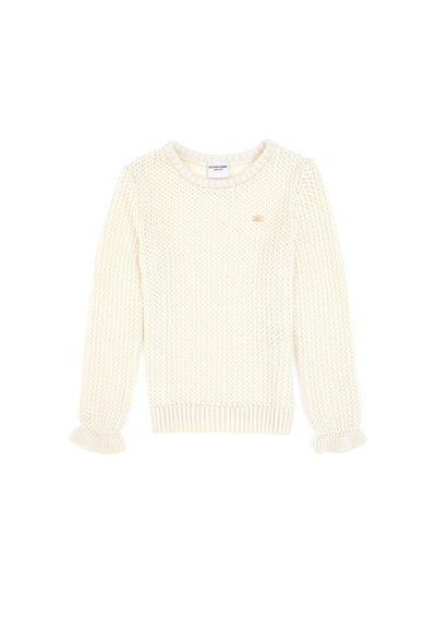 U.S. Polo Assn. Kız Çocuk Bisiklet Yaka Krem Kazak 50316269-VR256