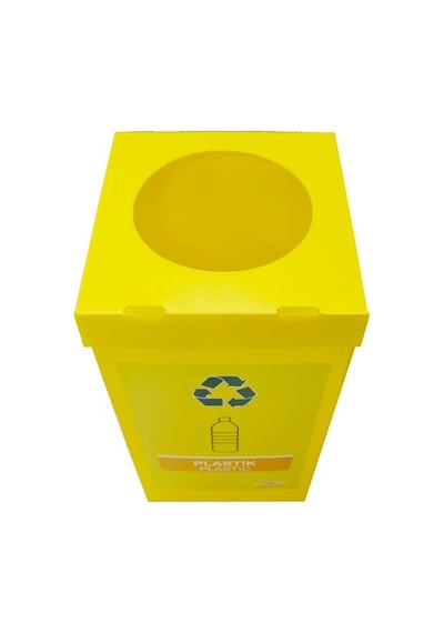 Geri Dönüşüm Kutusu - Sıfır Atık Kutusu Sarı plastik Geri Dönüşüm Kutusu - Sıfır Atık Kutusu Sarı plastik